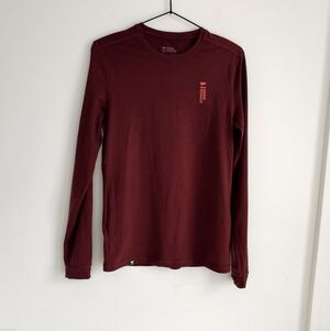 Mons Royale Burgundy Long Sleeve Shirt Merino Flex
